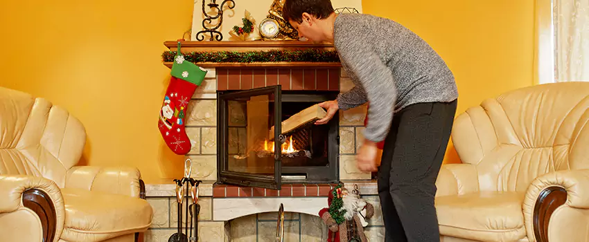 Rusted Metal Fireplace Restoration in Eagle Mountain, Utah